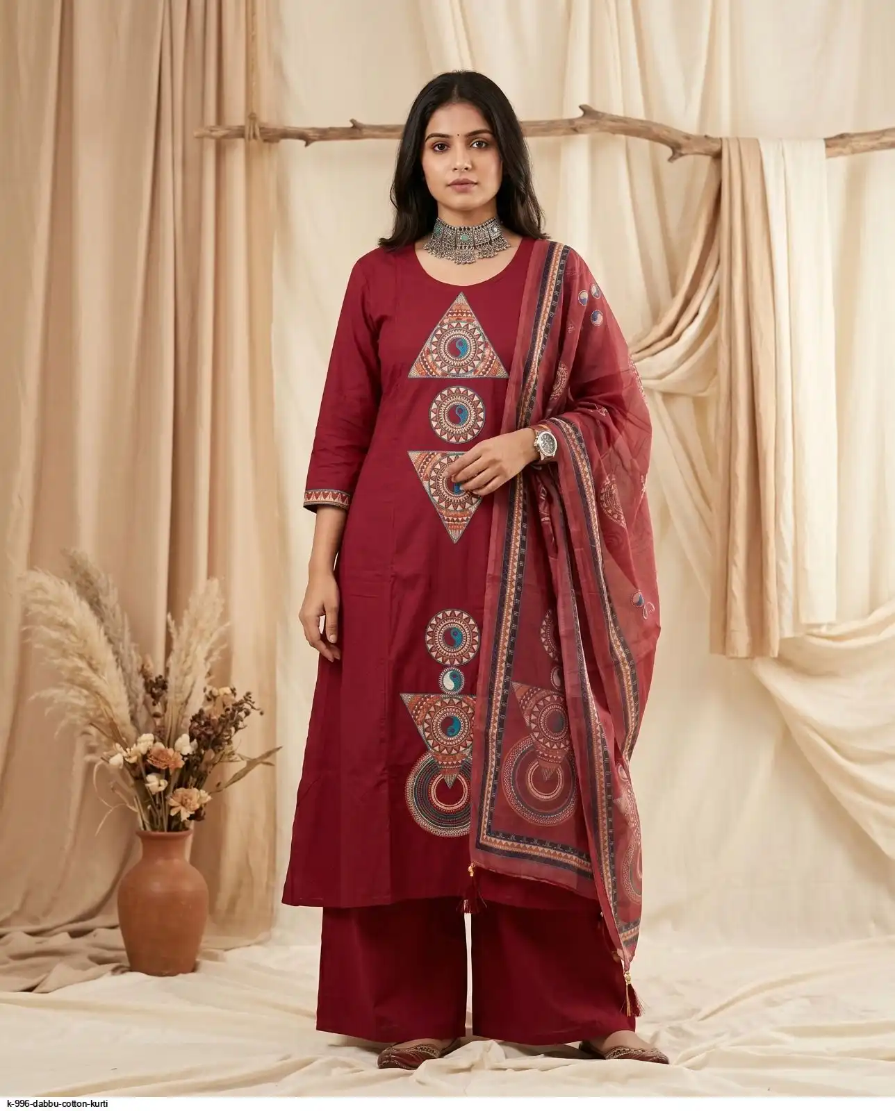 K 996 DABBU COTTON KURTI G