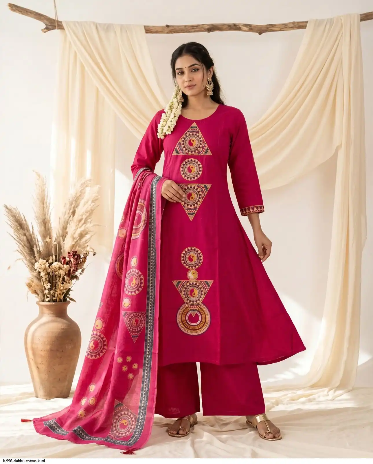 K 996 DABBU COTTON KURTI H