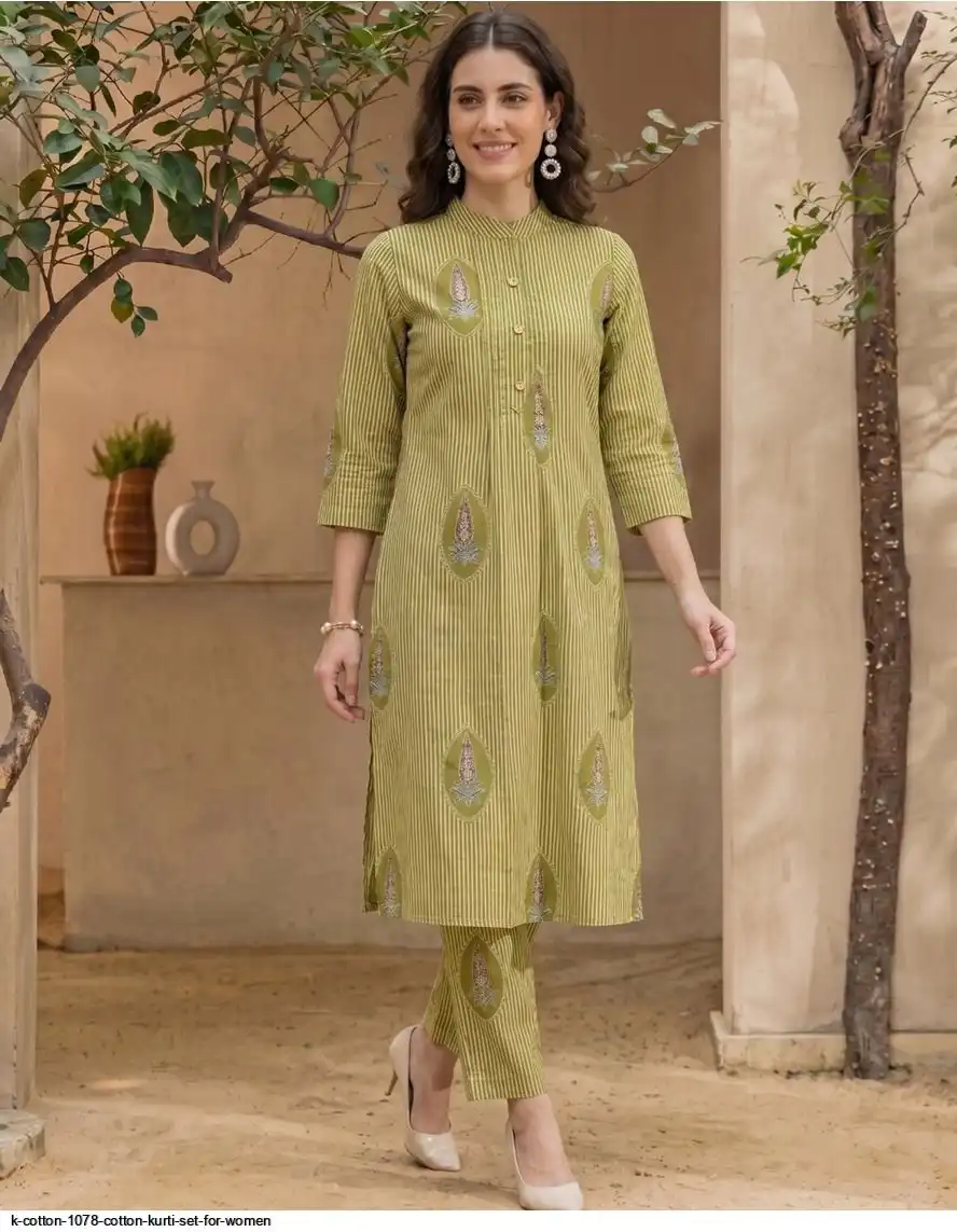 K COTTON 1078 COTTON KURTI SET FOR WOMEN 4