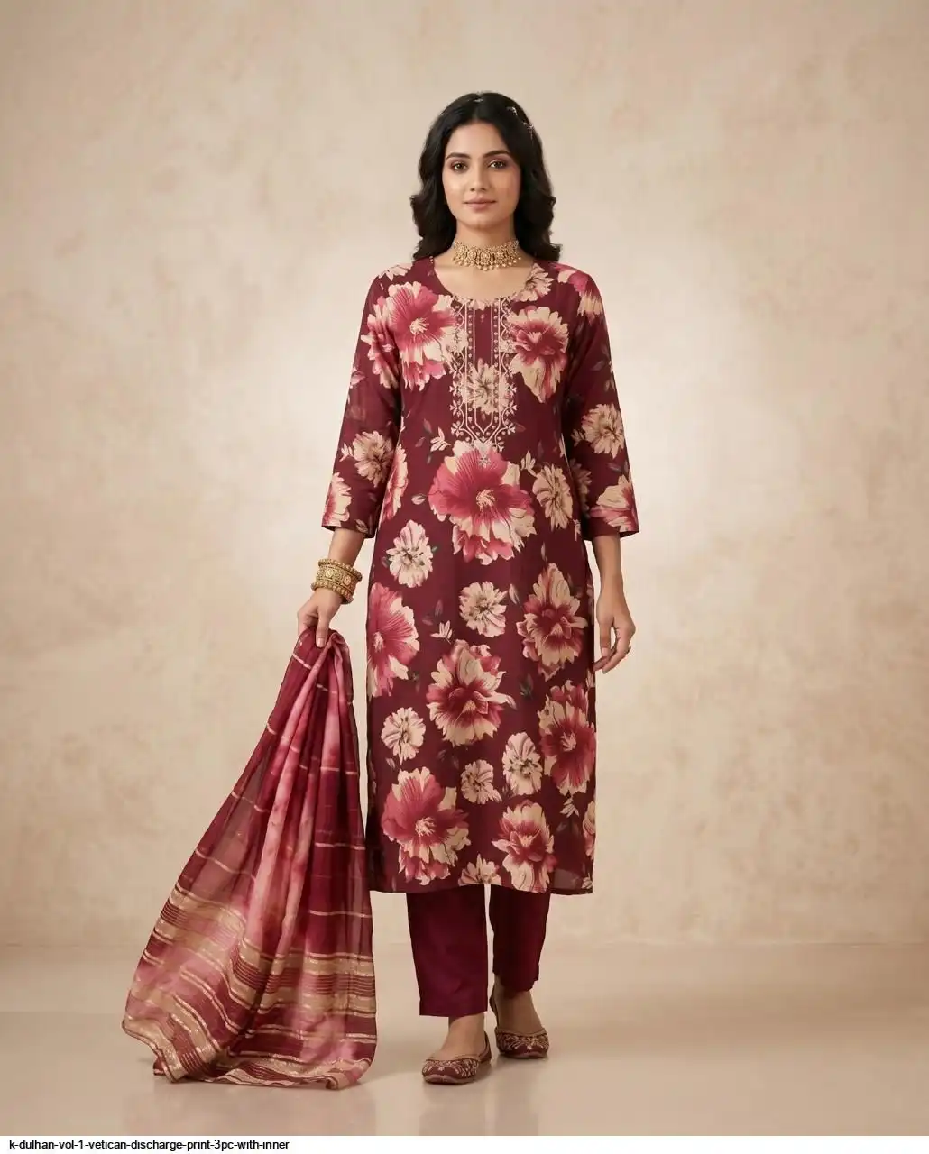 K DULHAN VOL 1 VETICAN DISCHARGE PRINT 3PC WITH INNER 2