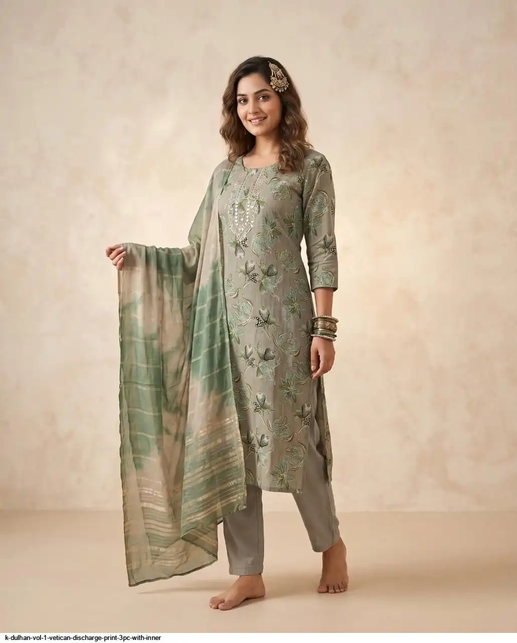 K DULHAN VOL 1 VETICAN DISCHARGE PRINT 3PC WITH INNER 3