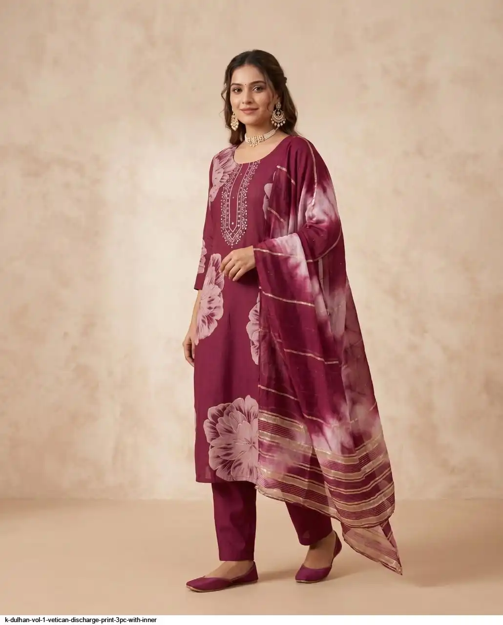 K DULHAN VOL 1 VETICAN DISCHARGE PRINT 3PC WITH INNER 10