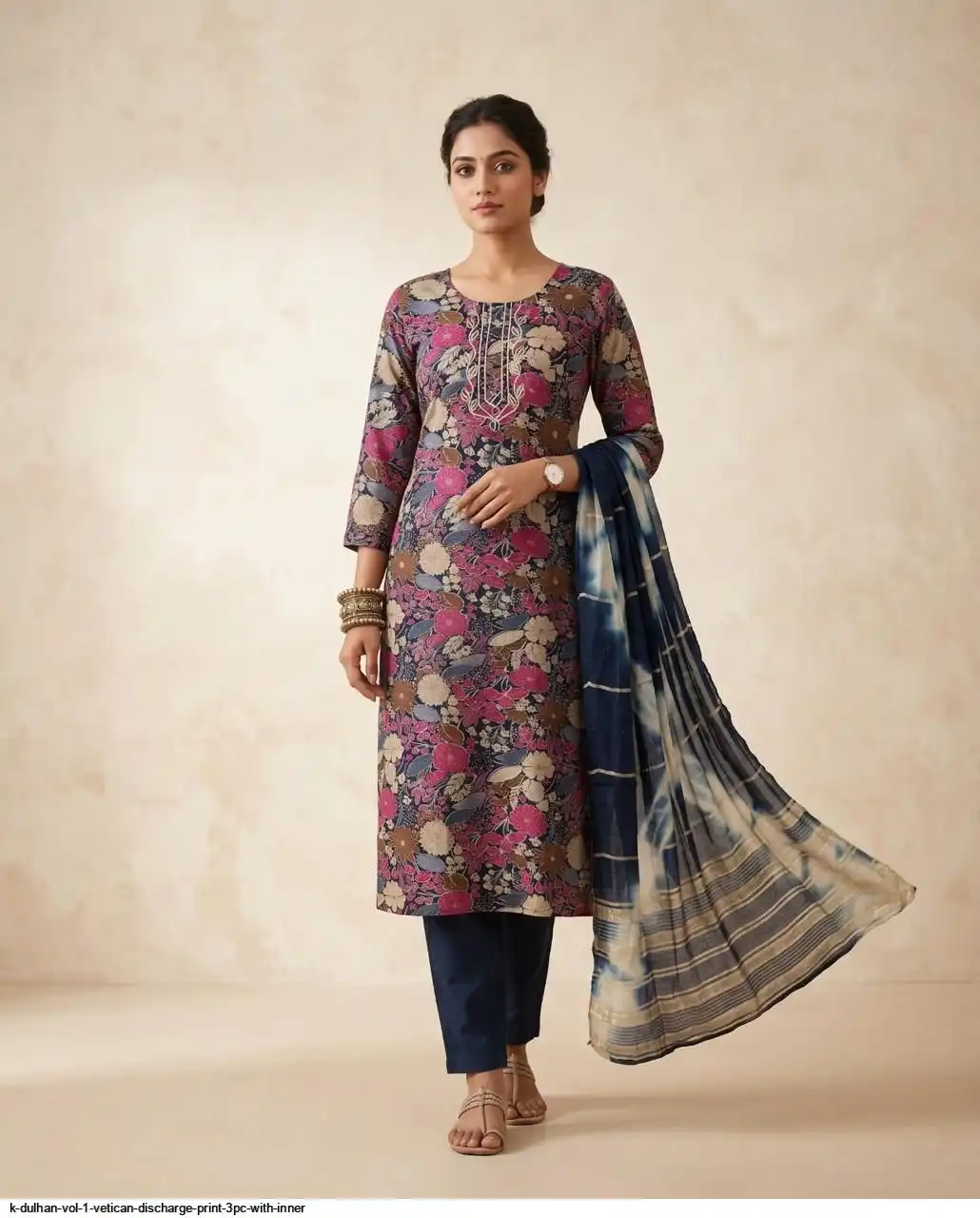 K DULHAN VOL 1 VETICAN DISCHARGE PRINT 3PC WITH INNER 15