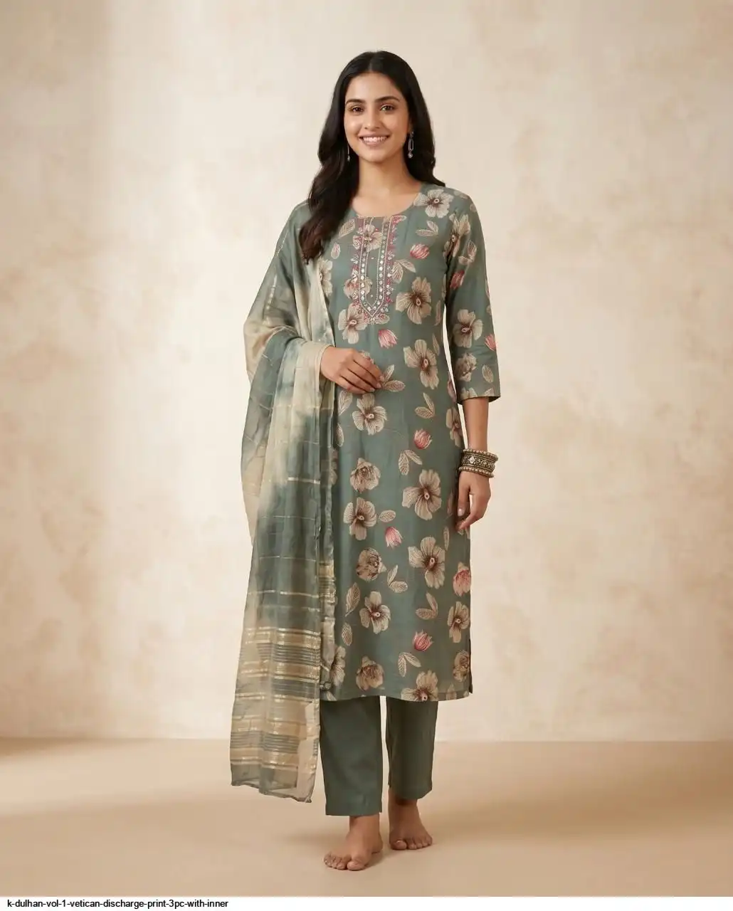 K DULHAN VOL 1 VETICAN DISCHARGE PRINT 3PC WITH INNER 19