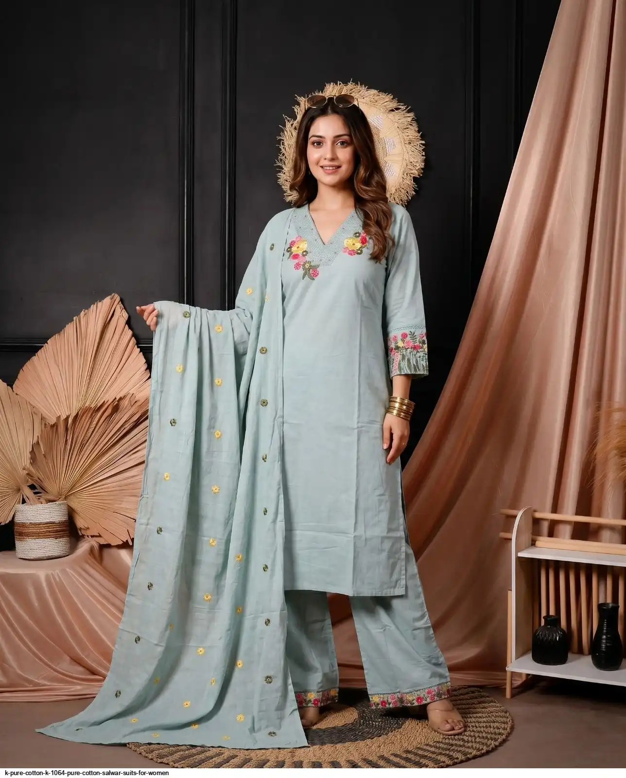 K PURE COTTON K 1064 PURE COTTON SALWAR SUITS FOR WOMEN 8