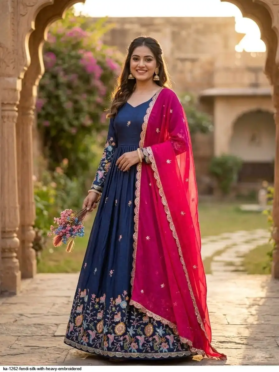 KA 1262 FENDI SILK WITH HEAVY EMBROIDERED 1
