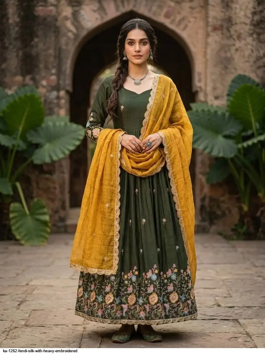 KA 1262 FENDI SILK WITH HEAVY EMBROIDERED 2