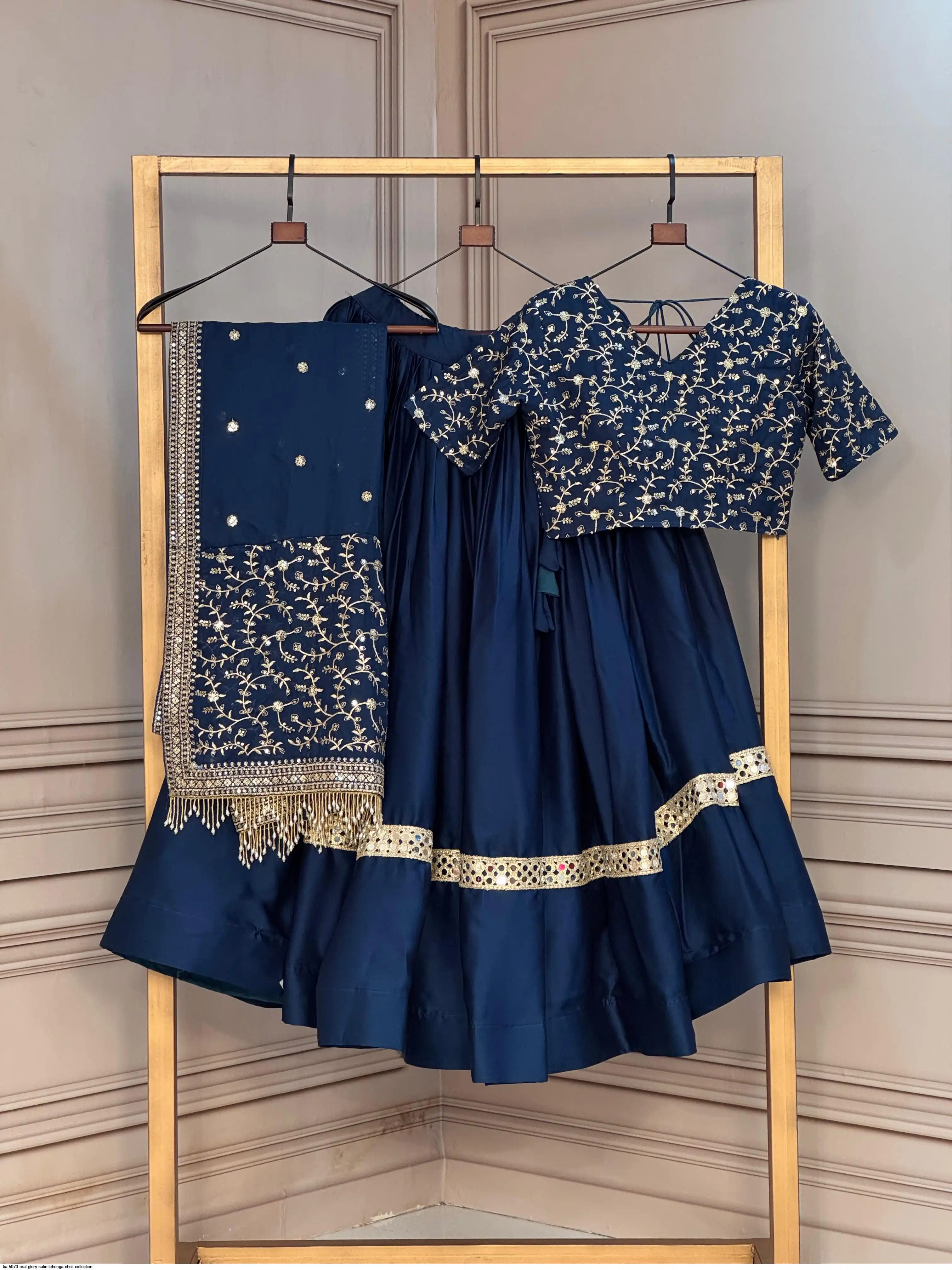 KA 5073 REAL GLORY SATIN LEHENGA CHOLI COLLECTION A