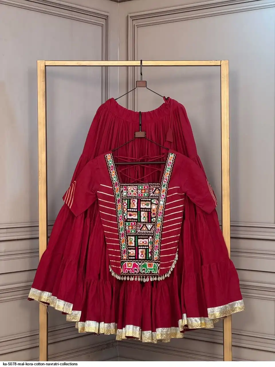 KA 5078 REAL KORA COTTON NAVRATRI COLLECTIONS A