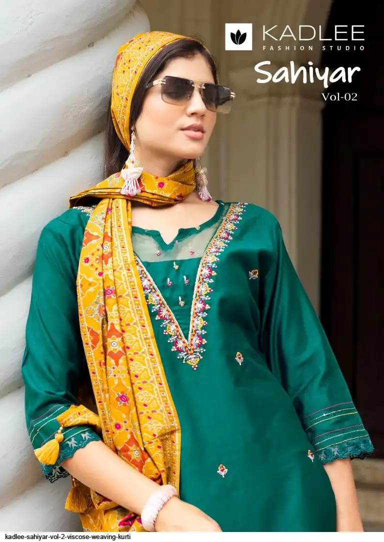 KADLEE SAHIYAR VOL 2 VISCOSE WEAVING KURTI