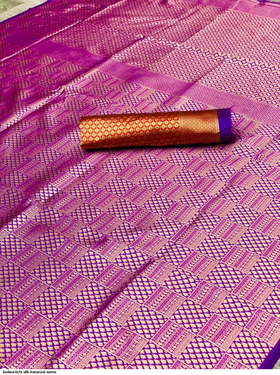 KADWA LICHI SILK BANARASI SAREE A