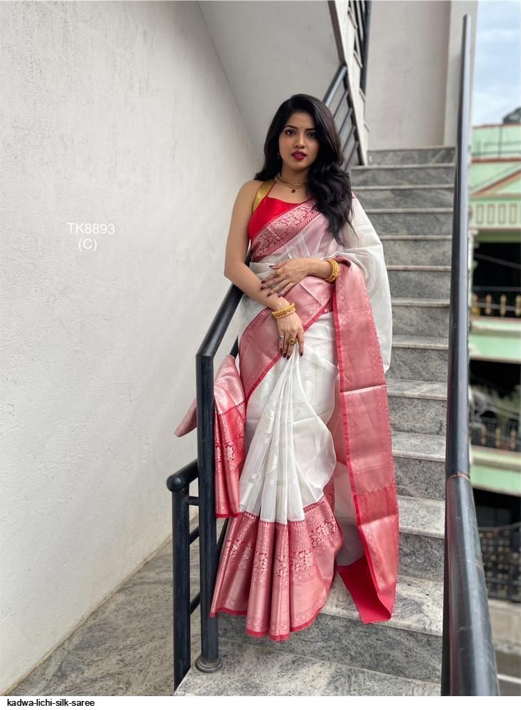 KADWA LICHI SILK SAREE