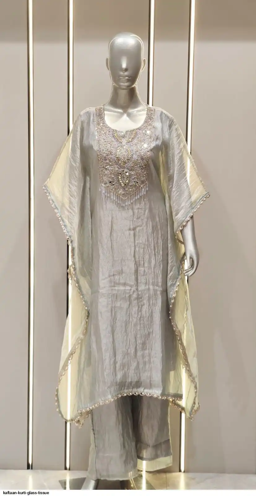 KAFTAAN KURTI GLASS TISSUE B