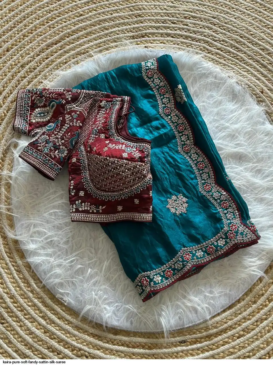 KAIRA PURE SOFT FANDY SATTIN SILK SAREE 2