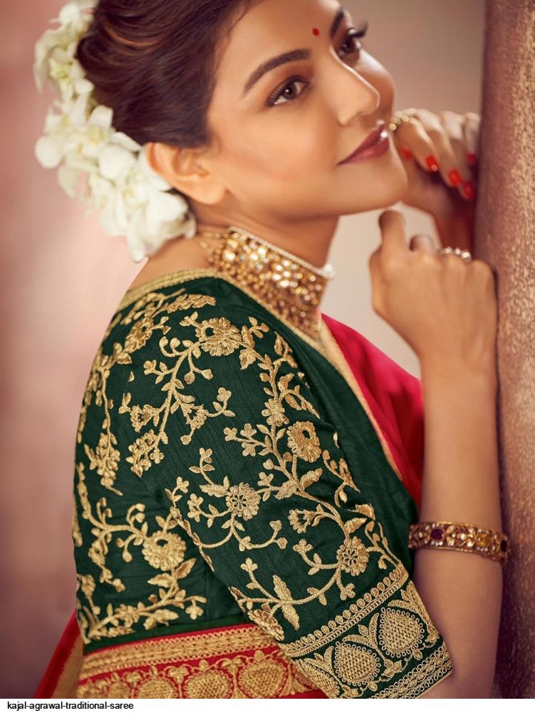 kajal agarwal stuns in Traditional half saree! | Fashionworldhub