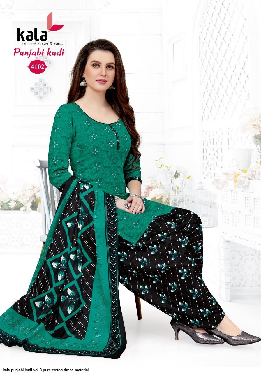 Kala Punjabi Kudi Vol 3 Pure Cotton Dress Material