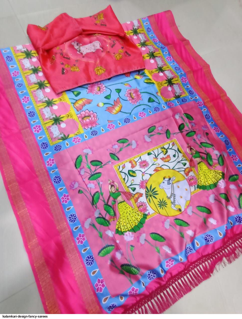 Kalamkari Design Fancy Sarees