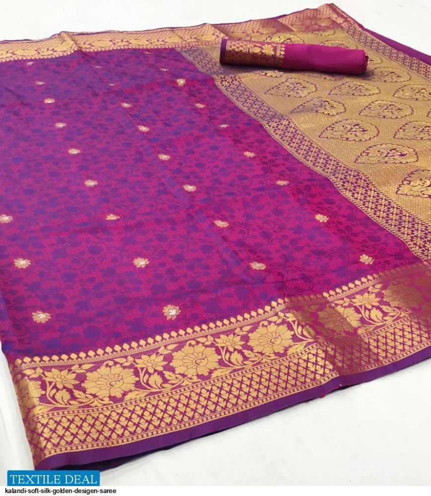 Kalandi SOFT SILK GOLDEN DESIGEN SAREE