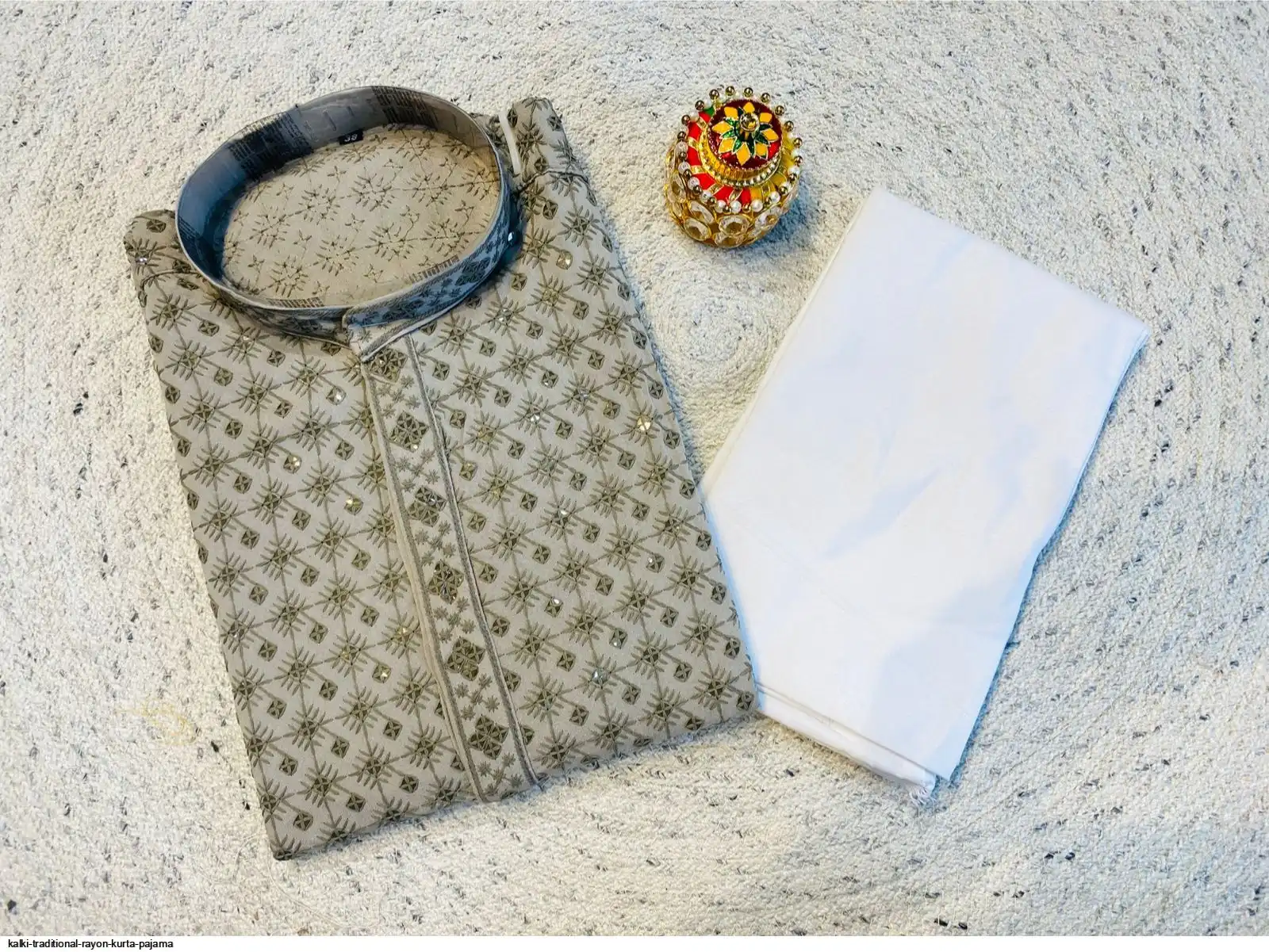 KALKI TRADITIONAL RAYON KURTA PAJAMA A