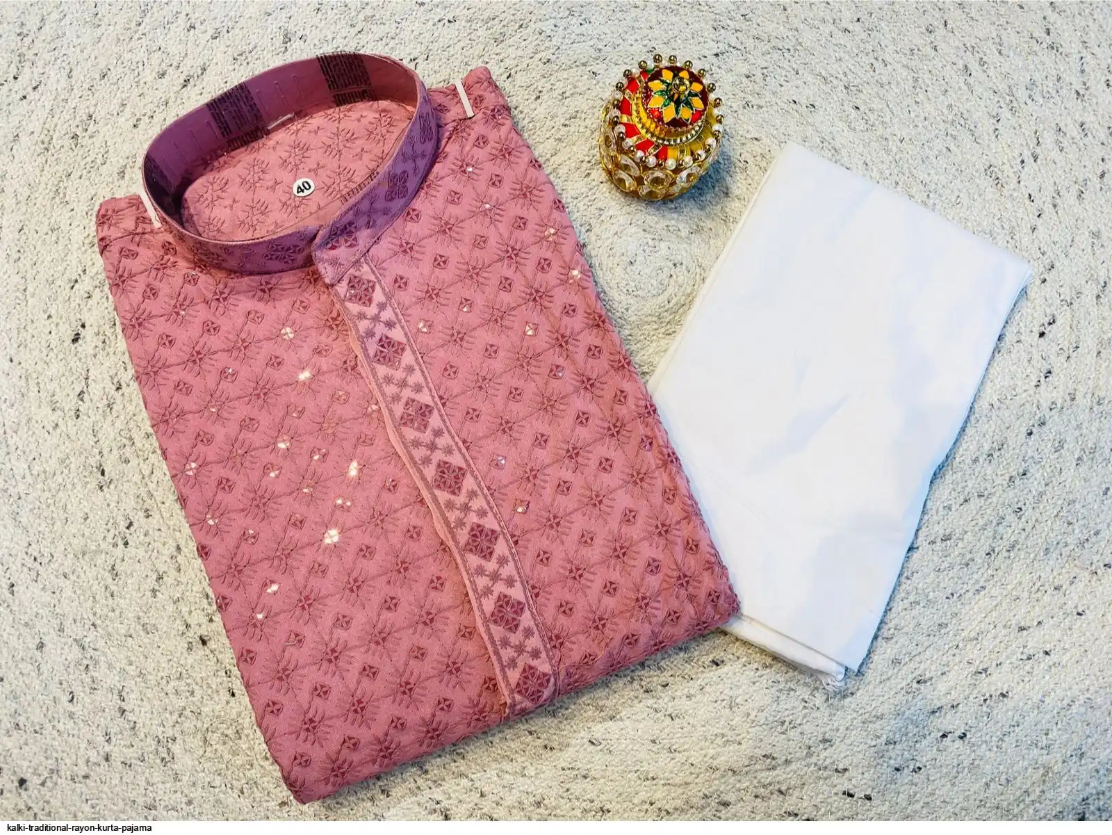 KALKI TRADITIONAL RAYON KURTA PAJAMA B