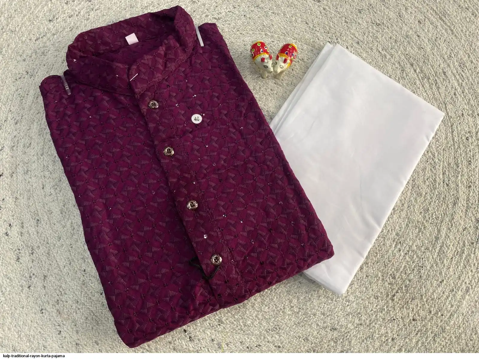 KALP TRADITIONAL RAYON KURTA PAJAMA D