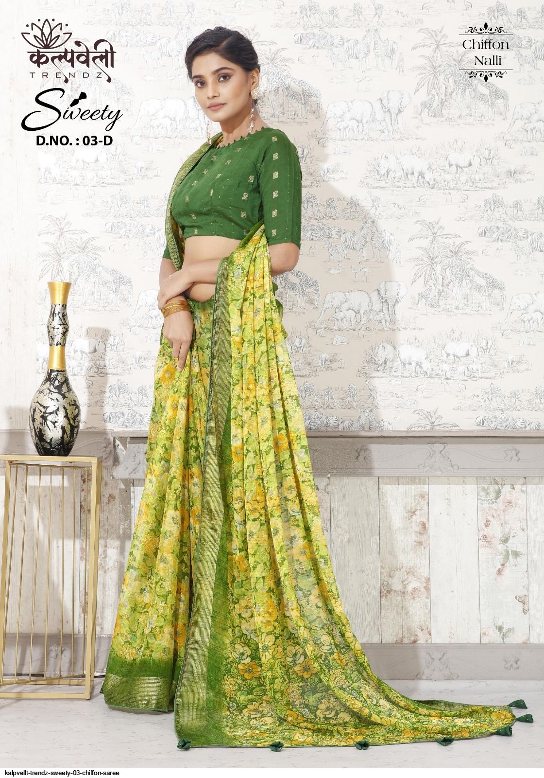 Nalli Green With Yellow Dual Tone Banarasi Katan Silk Saree (ES0085735) in  Bijapur-Karnataka at best price by Gowri Silk House - Justdial