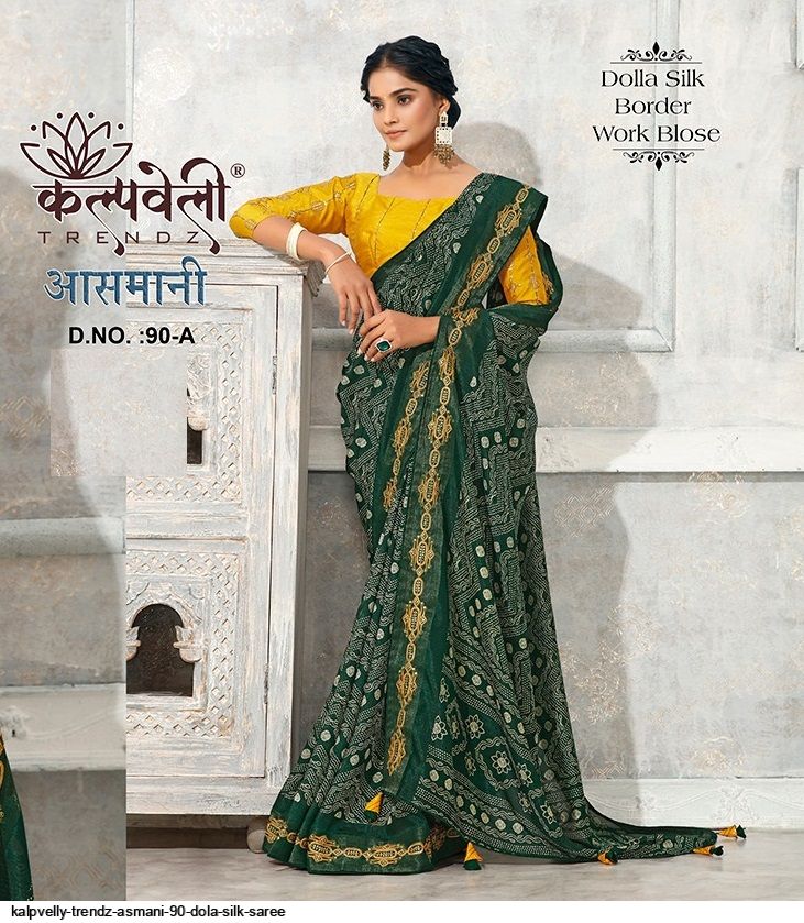 KALPVELLY TRENDZ asmani 90 DOLA SILK SAREE
