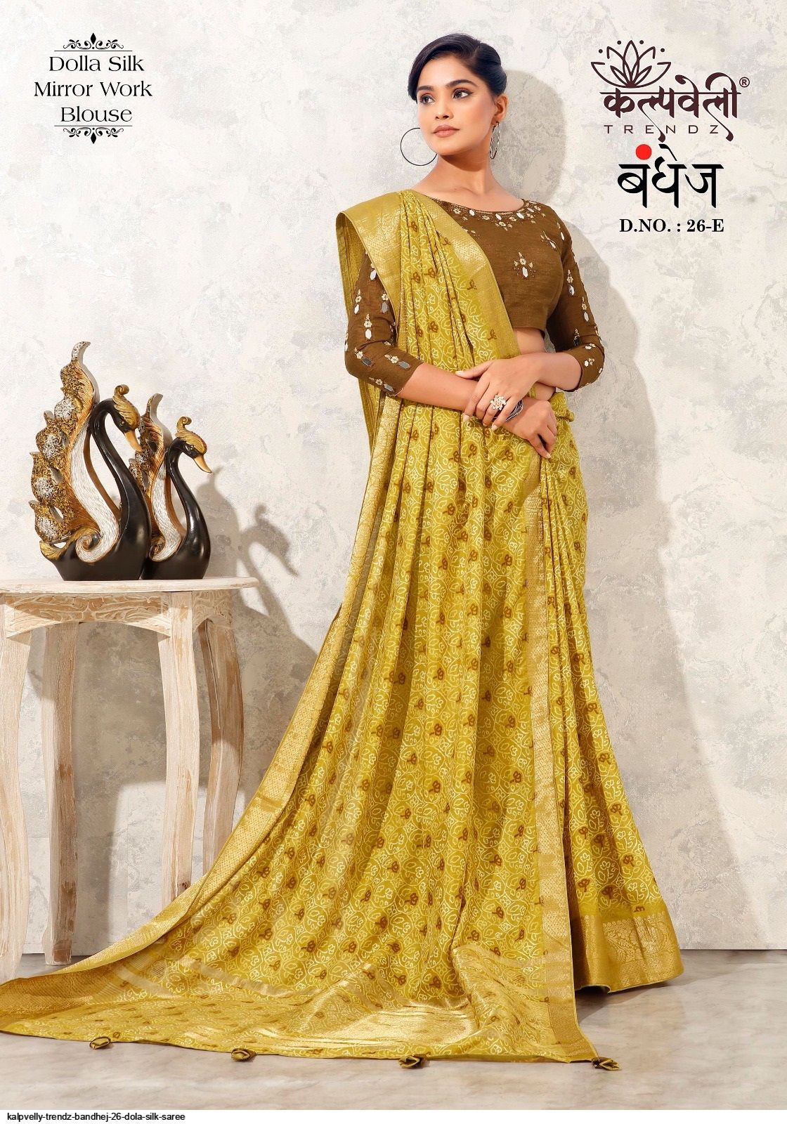 SARI KALPVELLY TRENDZ Bandhej 26 DOLA SILK SAREE