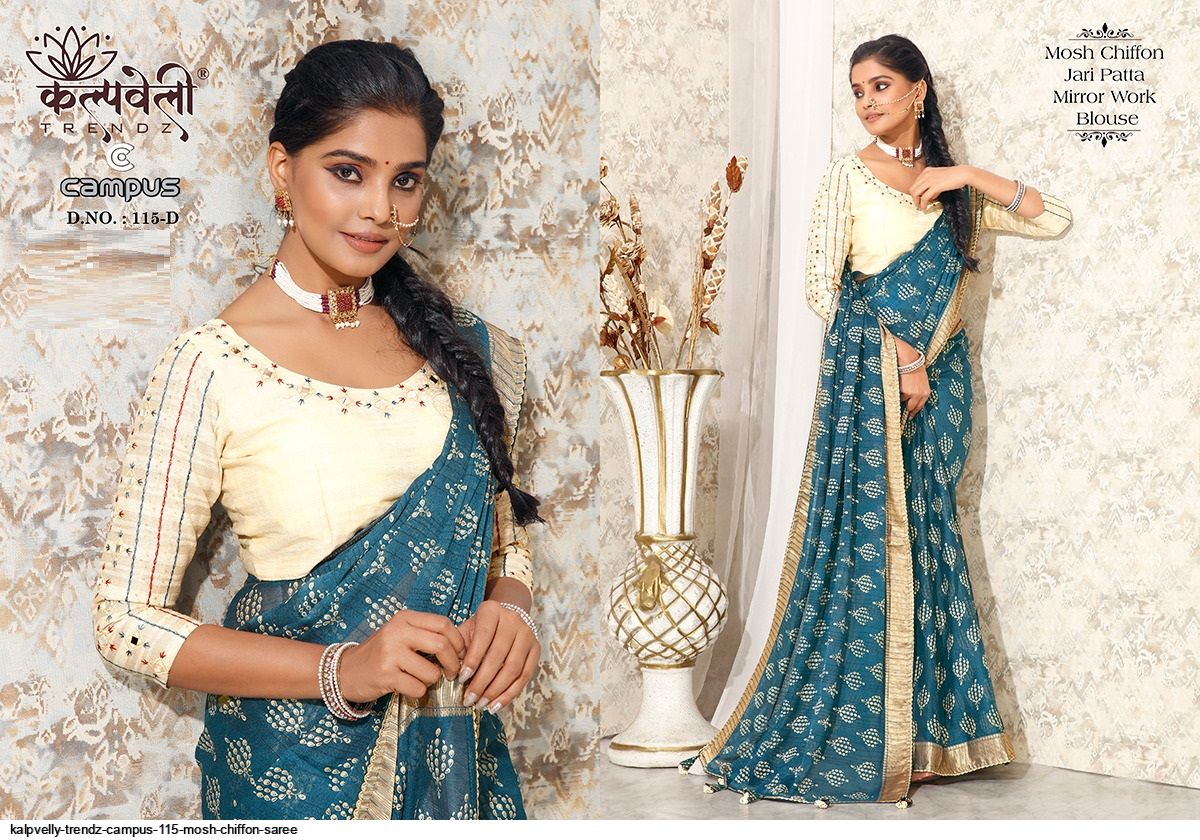 kalpvelly trendz Campus 115 Mosh chiffon saree