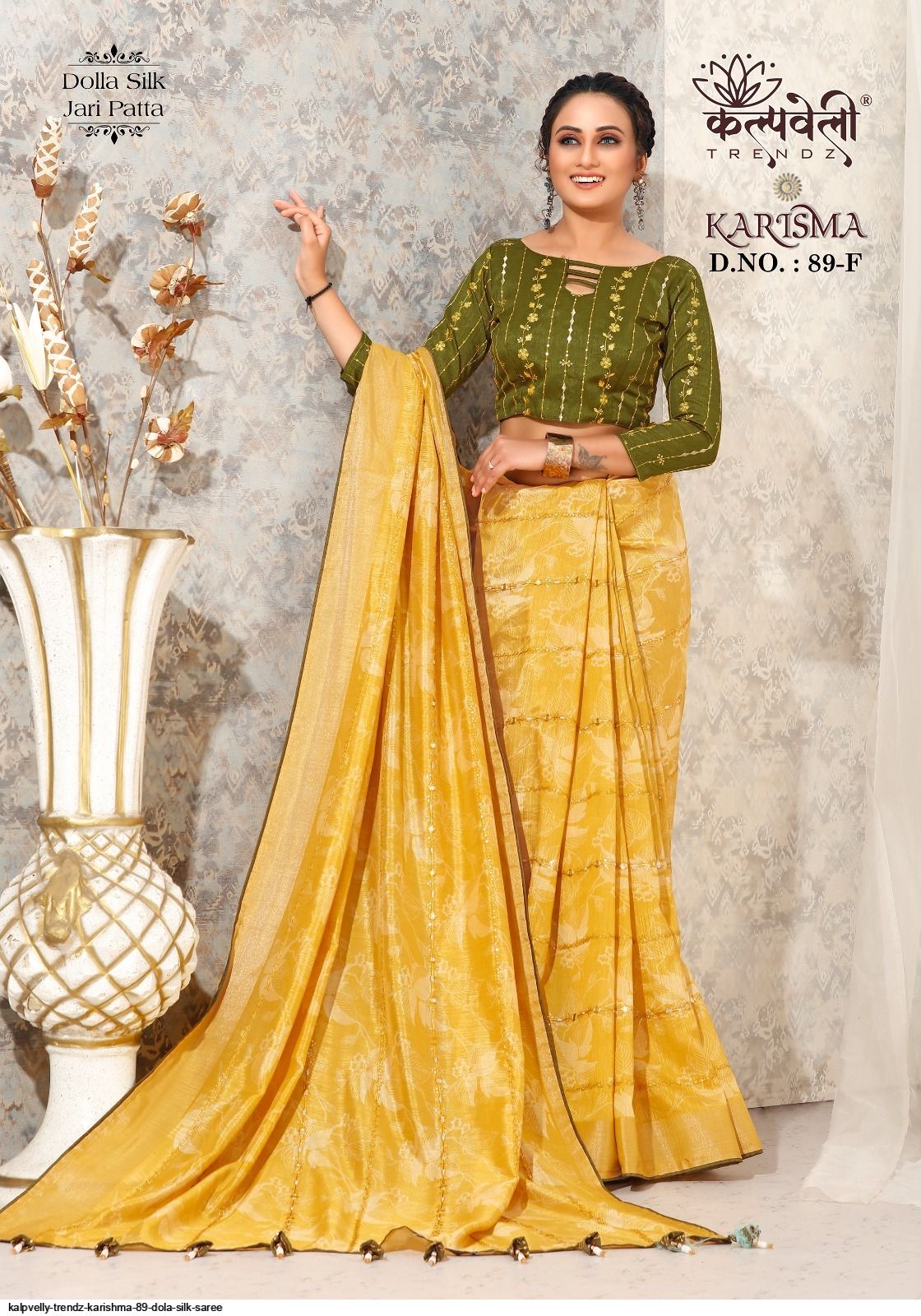 KALPVELLY TRENDZ Karishma-89 DOLA SILK SAREE