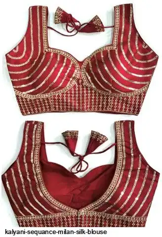 KALYANI SEQUANCE MILAN SILK BLOUSE 2