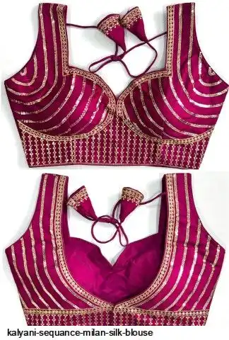 KALYANI SEQUANCE MILAN SILK BLOUSE 5
