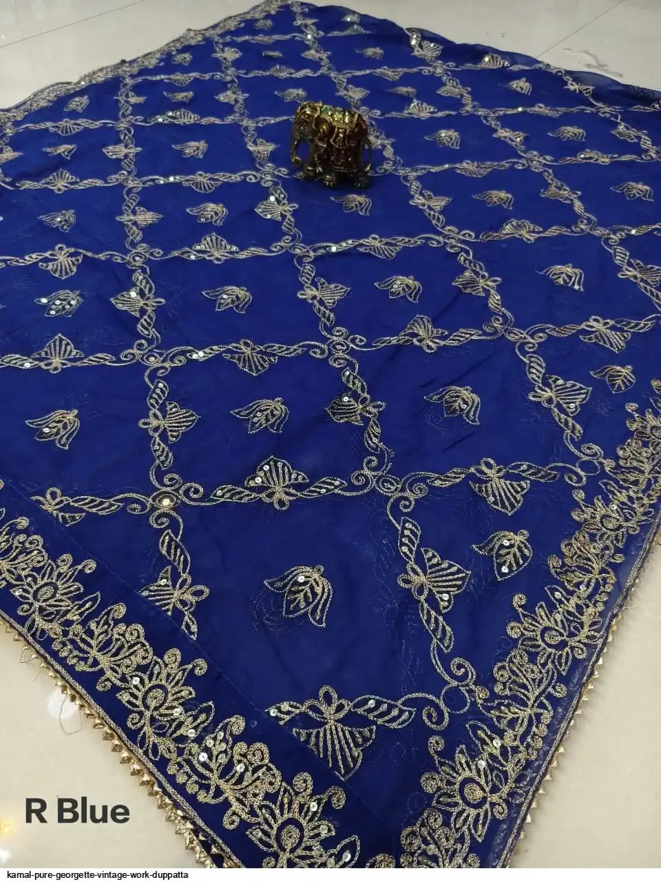 KAMAL PURE GEORGETTE VINTAGE WORK DUPPATTA 5