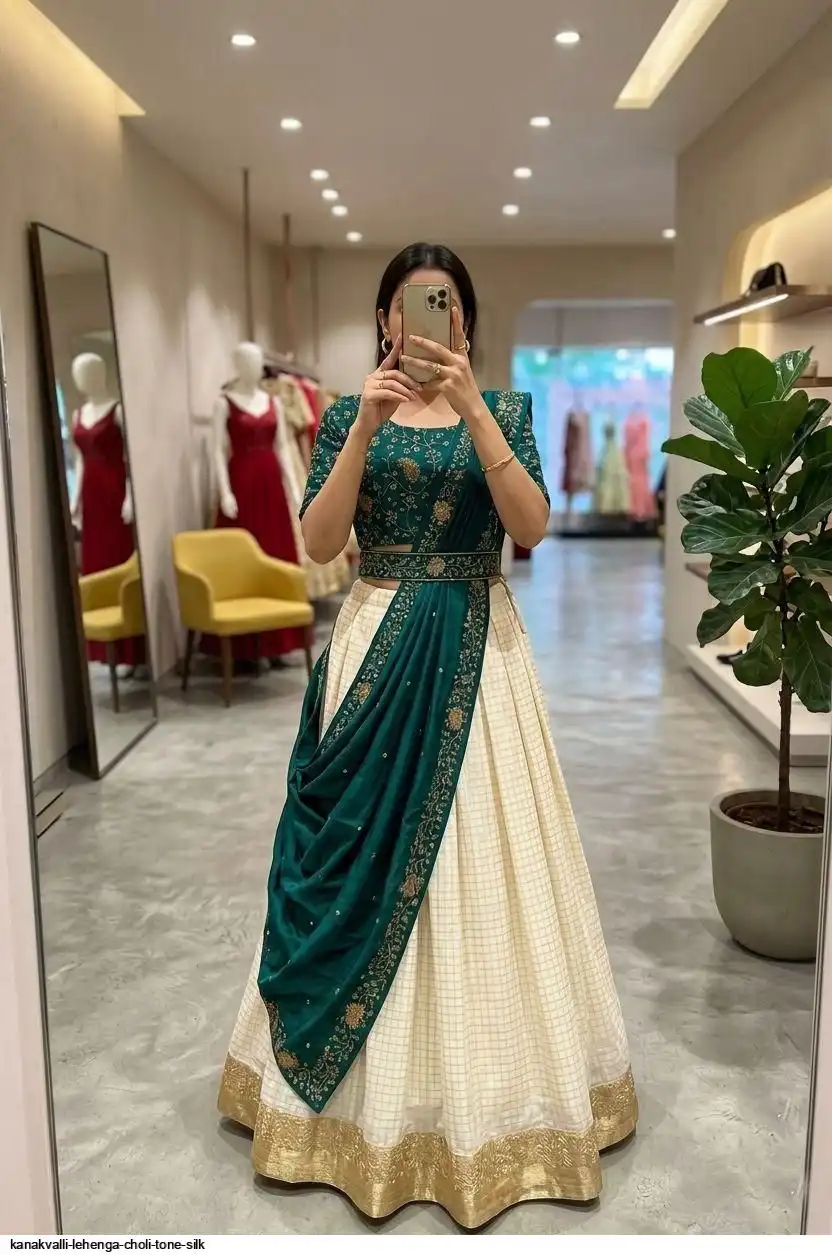 KANAKVALLI LEHENGA CHOLI TONE SILK 3