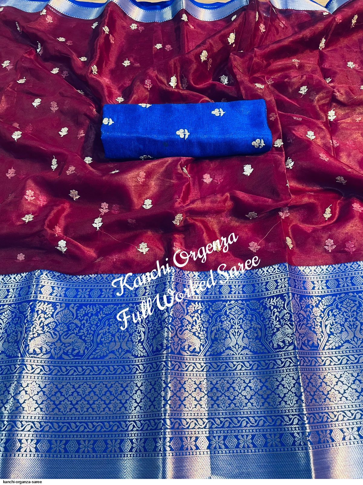 Organza Saree | latest cotton & silk Organza Saree online from weavers |  TPOH00025