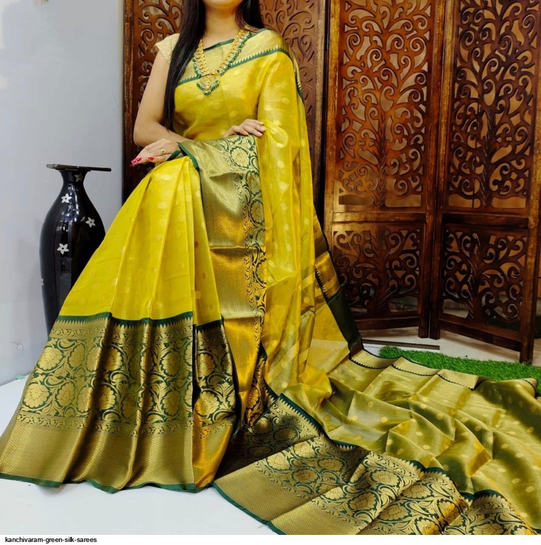 Kanchivaram Green Silk Sarees