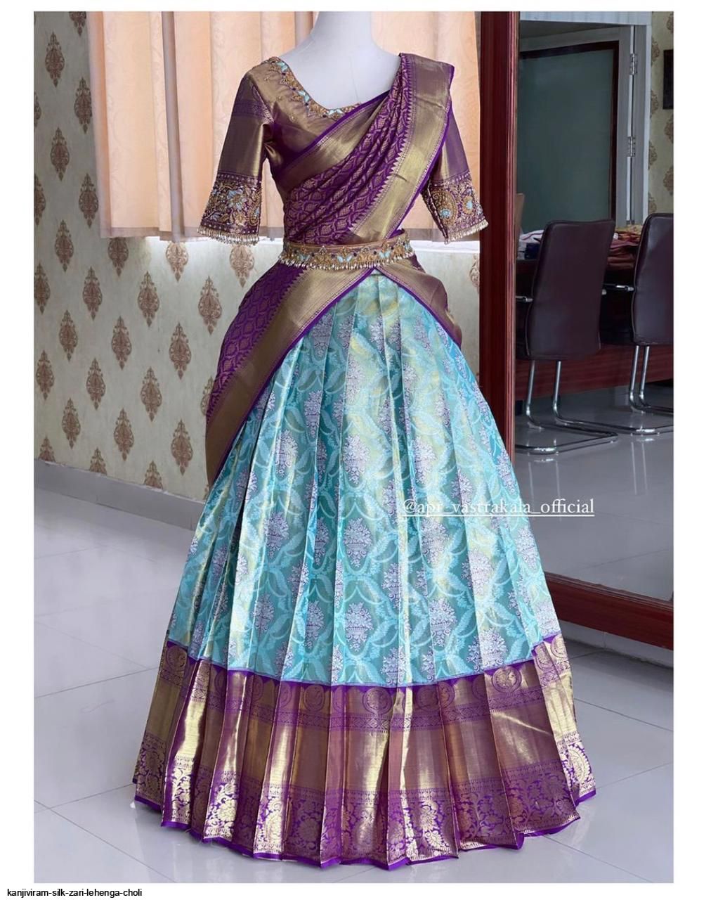 KANJIVIRAM SILK ZARI WORK LEHENGA CHOLI