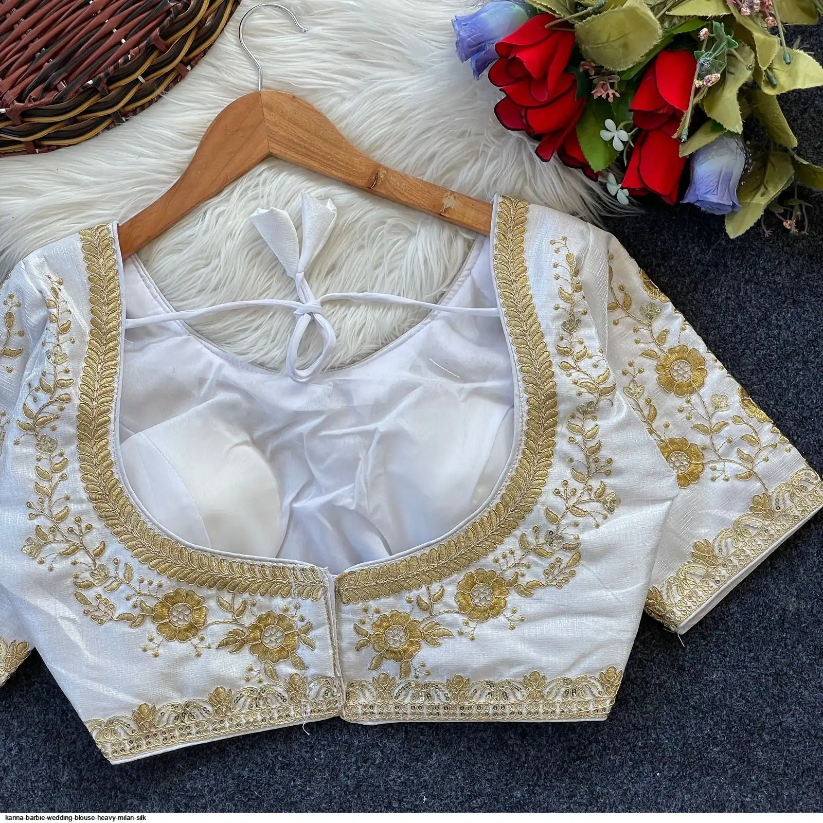 KARINA BARBIE WEDDING BLOUSE HEAVY MILAN SILK F