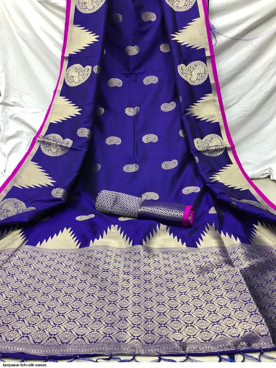 KARIYAWAR LICHI SILK SAREES A