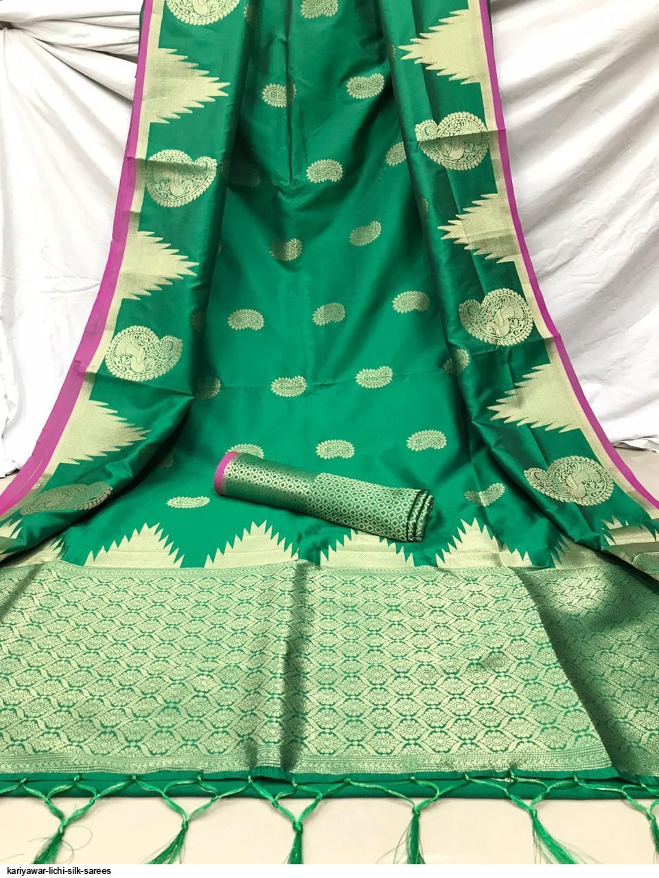 KARIYAWAR LICHI SILK SAREES E