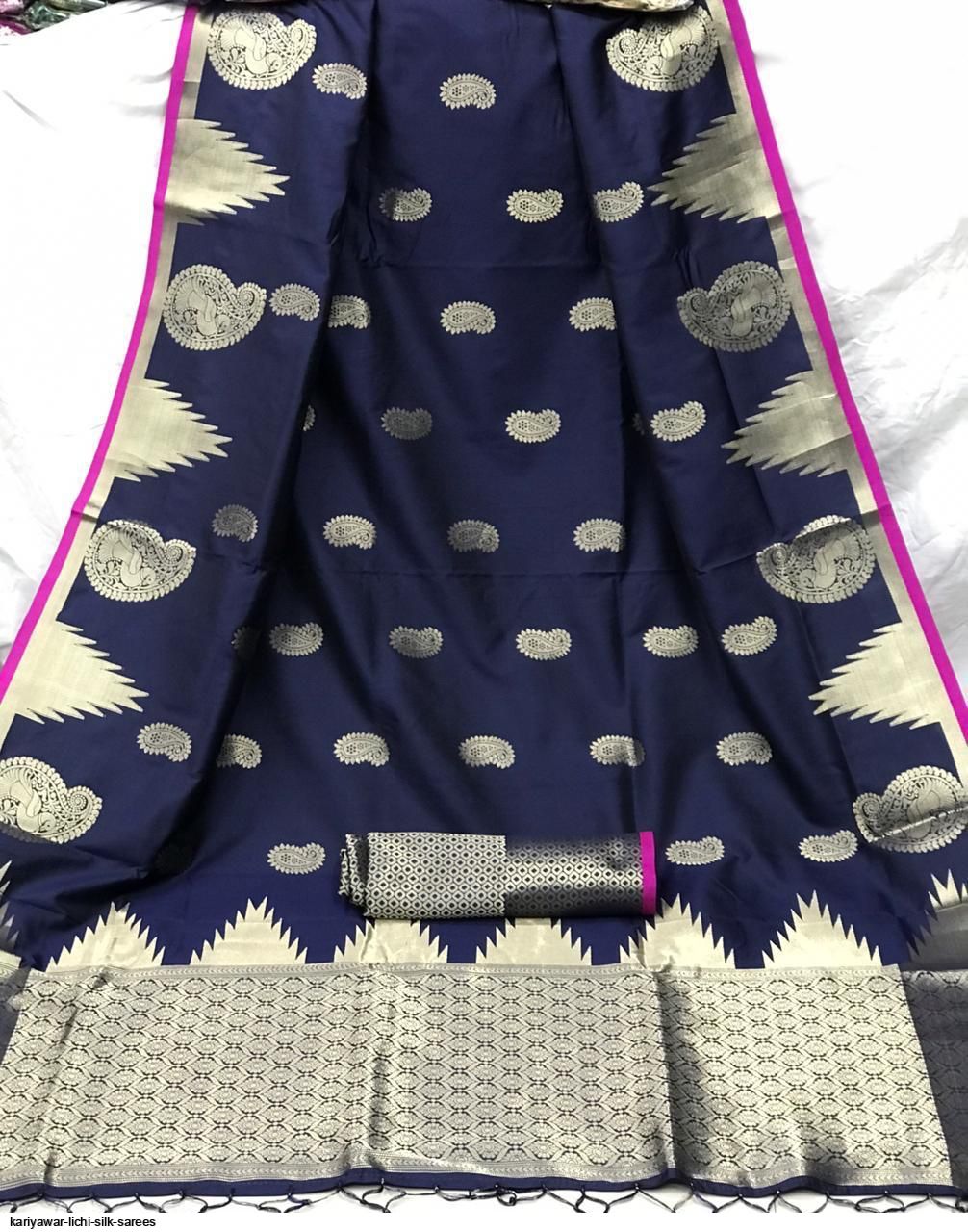 KARIYAWAR LICHI SILK SAREES C