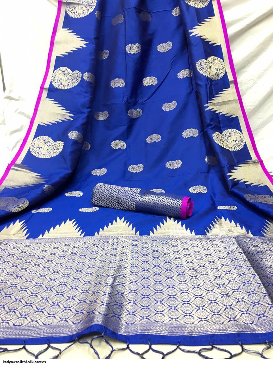 KARIYAWAR LICHI SILK SAREES D