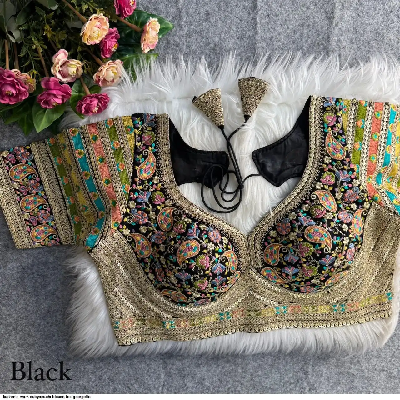 KASHMIRI WORK SABYASACHI BLOUSE FOX GEORGETTE 2