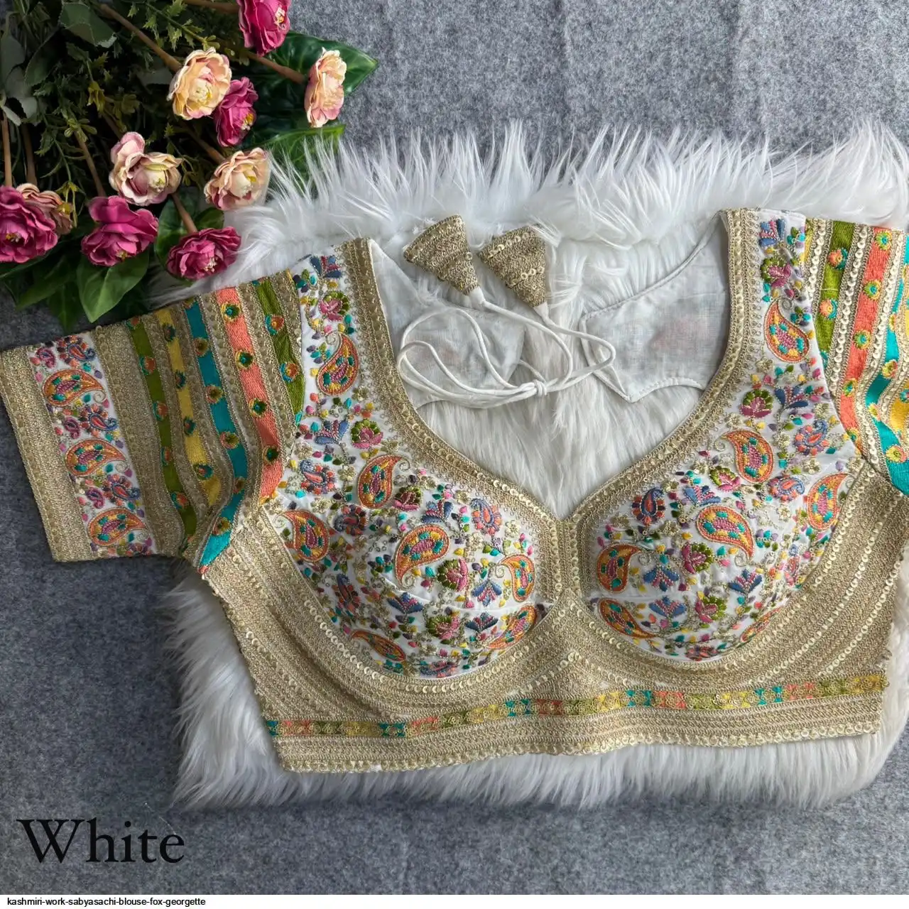 KASHMIRI WORK SABYASACHI BLOUSE FOX GEORGETTE 5