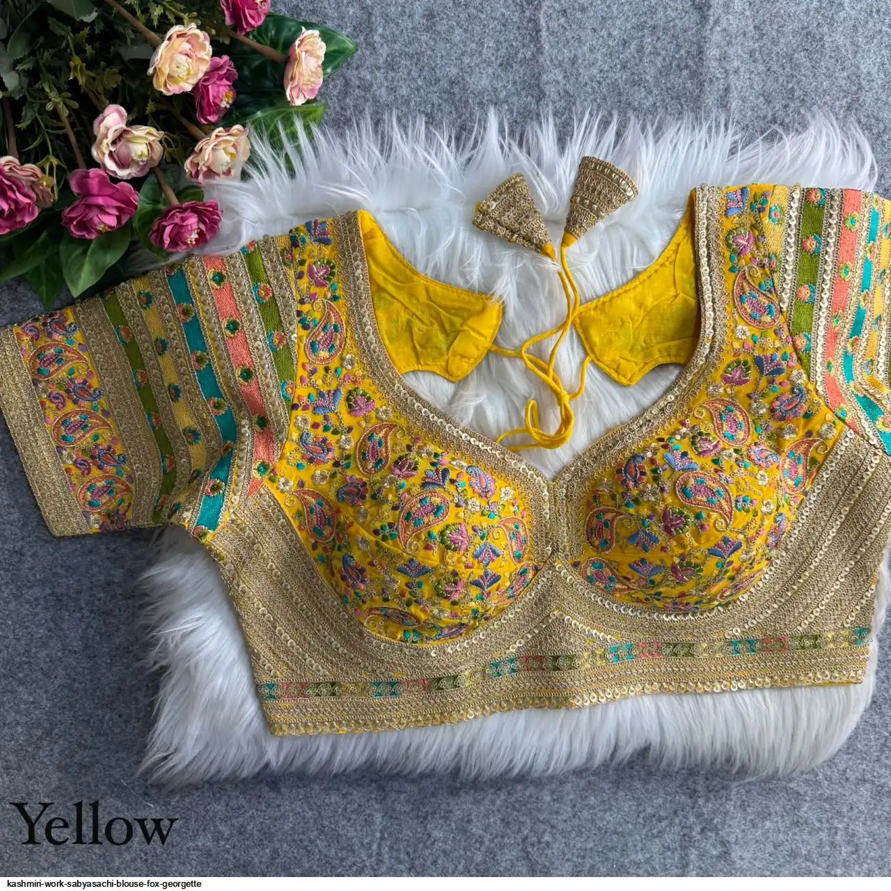 KASHMIRI WORK SABYASACHI BLOUSE FOX GEORGETTE 7