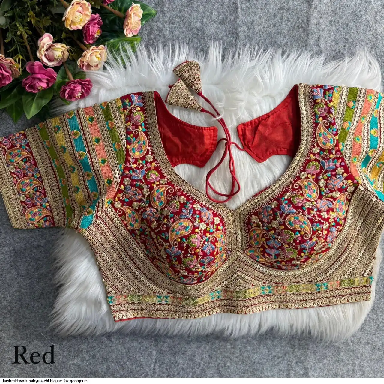 KASHMIRI WORK SABYASACHI BLOUSE FOX GEORGETTE 10