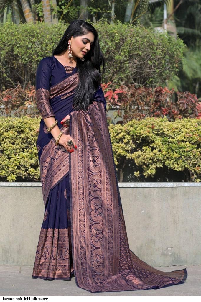KASTURI SOFT LICHI SILK SAREE