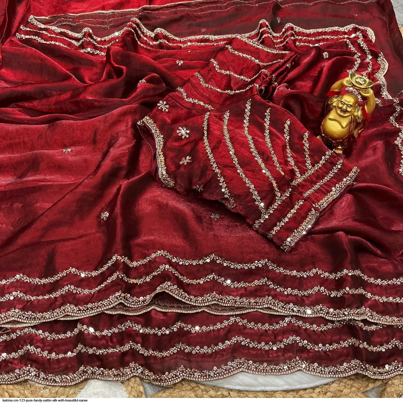 KATRINA CM 123 PURE FANDY SATTIN SILK WITH BEAUTIFUL SAREE 5