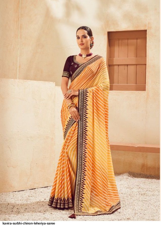 Buy Wedding,party,festival Special Saree Indian Traditional Leheriya Saree  Pure Jorjet Saree,heavy Zari Blouse,fall Pico,chark Free Online in India -  Etsy