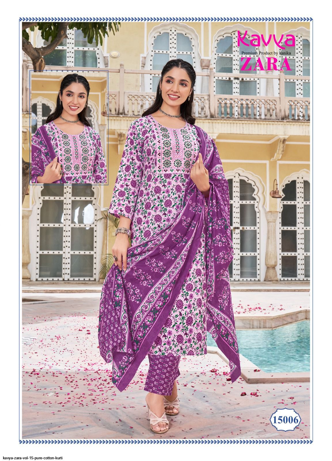 KAVYA ZARA vol 15 PURE COTTON KURTI